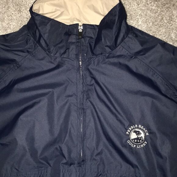 New 1919 Pebble Beach Golf links Blue Water resistant Mens Players Jacket L - Picture 4 of 6